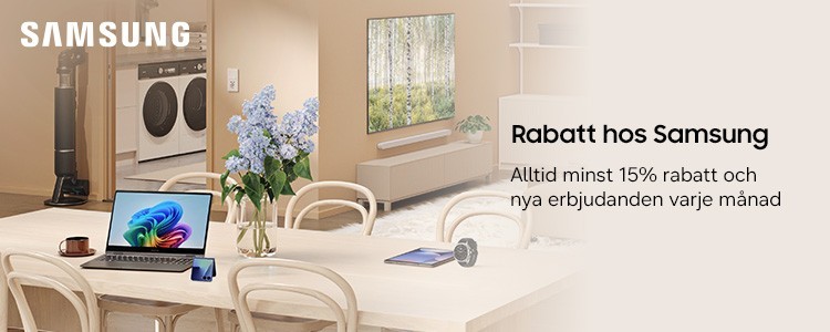 Rabatt hos Samsung - minst 15 %