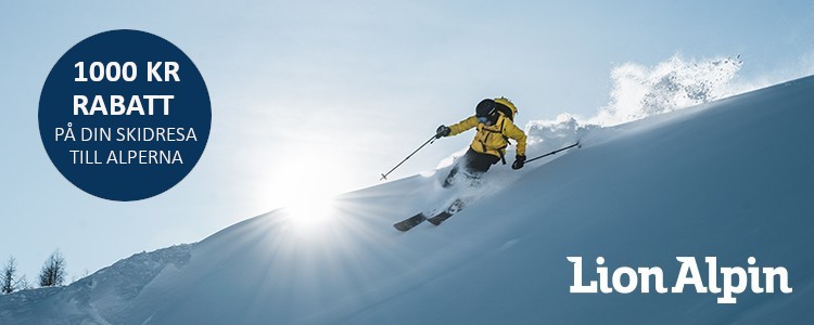 Lion Alpin – 1000:- rabatt på din skidresa