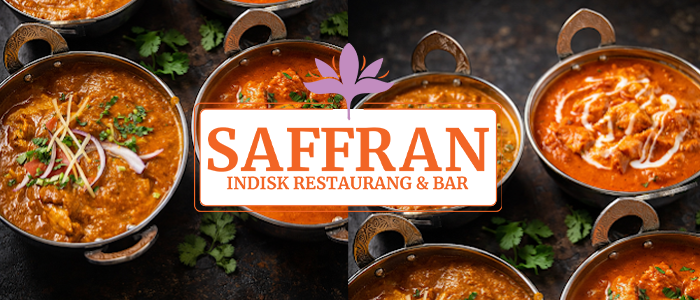 Saffran Indisk Restaurang & Bar - Gratis dricka till maten!